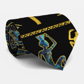 Cravate Motif égyptien de symboles d'ornement (Roulé)