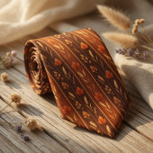 Cravate Motif élégant à rayures d'automne