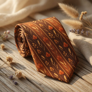 Cravate Motif élégant à rayures d'automne