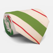 Cravate Motif élégant à rayures vertes et rouges (Roulé)