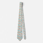 Cravate Motif élégant d'océan de corail aqua (Devant)