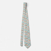 Cravate Motif élégant d'océan de corail aqua (Dos)