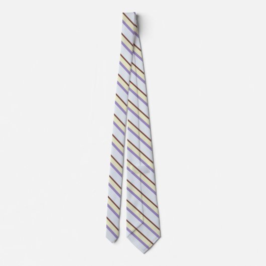 Cravate Motif élégant en diagonale rayures pastel (Dos)