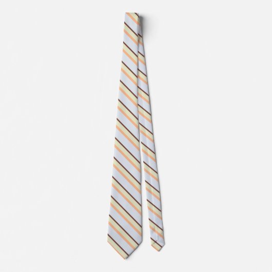 Cravate Motif élégant en diagonale rayures pastel (Devant)