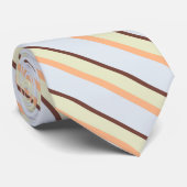 Cravate Motif élégant en diagonale rayures pastel (Roulé)