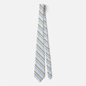 Cravate Motif élégant en diagonale rayures pastel (Devant)