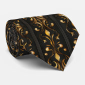 Cravate Motif élégant foncé (Roulé)