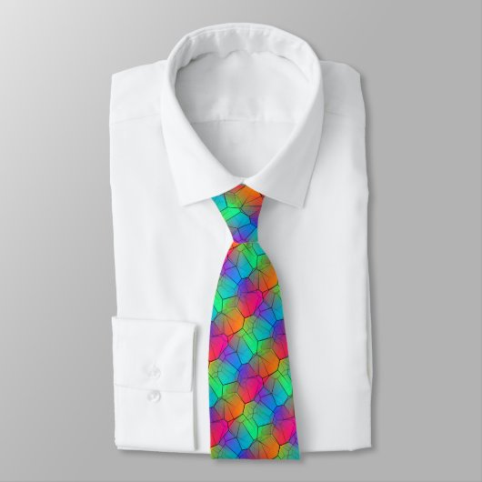 Cravate Motif élégant Rainbow (Attaché)