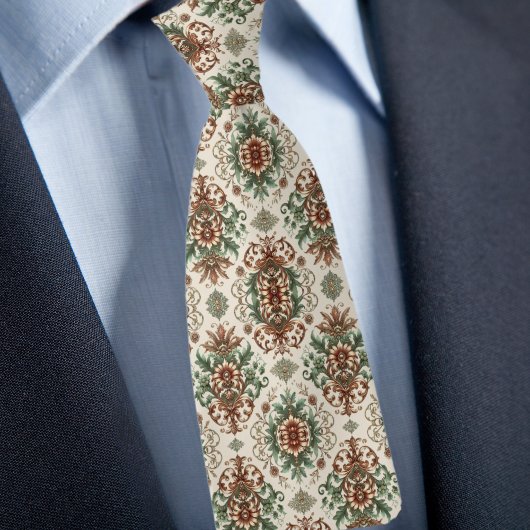 Cravate Motif Élégant Traditionnel Rustique