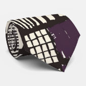 Cravate Motif élégant violet et noir (Roulé)