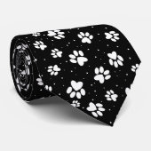 Cravate Motif Empreinte de patte (Roulé)