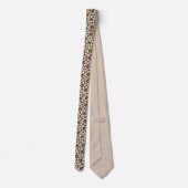Cravate Motif Empreinte de Patte de Léopard Animal (Dos)