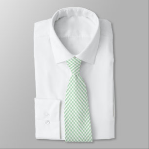 Cravate Motif en arête de poisson vert en bon état