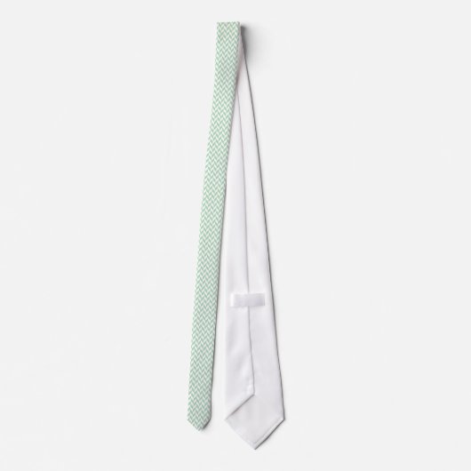 Cravate Motif en arête de poisson vert en bon état (Dos)