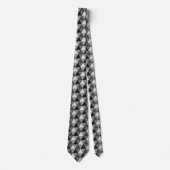 CRAVATE MOTIF EN ARGENT BLANC NOIR (Devant)