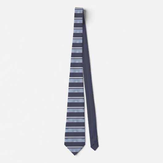 Cravate Motif en bande horizontale ID862 bleu (Devant)