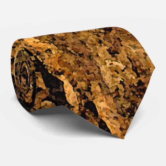 Cravate Motif en bois (Roulé)