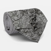 Cravate motif en bois rustique gris patiné (Roulé)