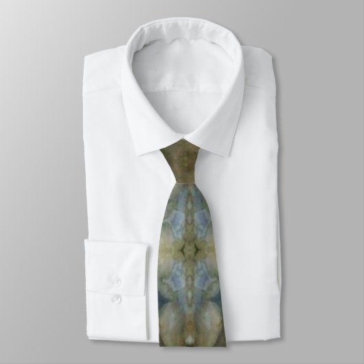 Cravate Motif en boîte de pierres gemmes de sédiments mari (Attaché)