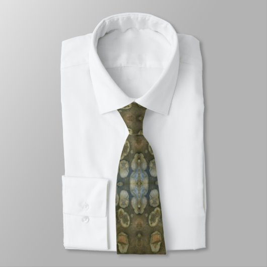 Cravate Motif en boîte de pierres gemmes de sédiments mari (Attaché)