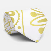 Cravate Motif en cachemire d'or (Roulé)