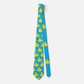 Cravate motif en caoutchouc jaune (Devant)