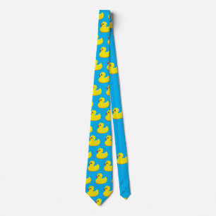 Cravate motif en caoutchouc jaune
