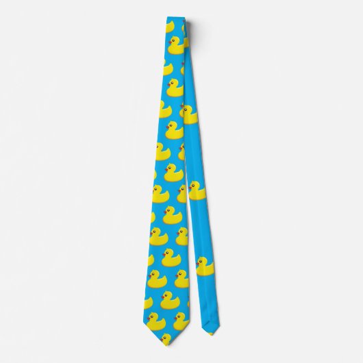 Cravate motif en caoutchouc jaune (Devant)