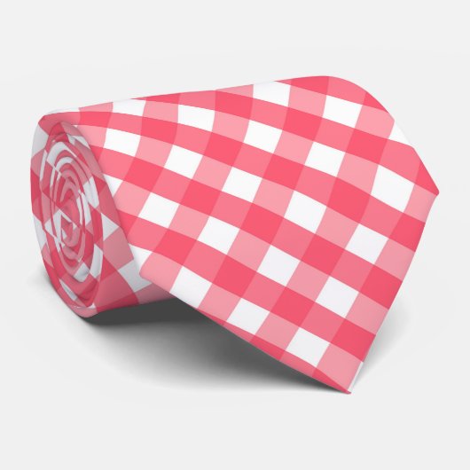 Cravate Motif en carrelage blanc pêche (Roulé)