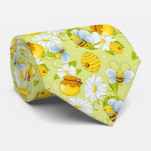 Cravate motif en carrelage d'abeilles mignonnes (Roulé)