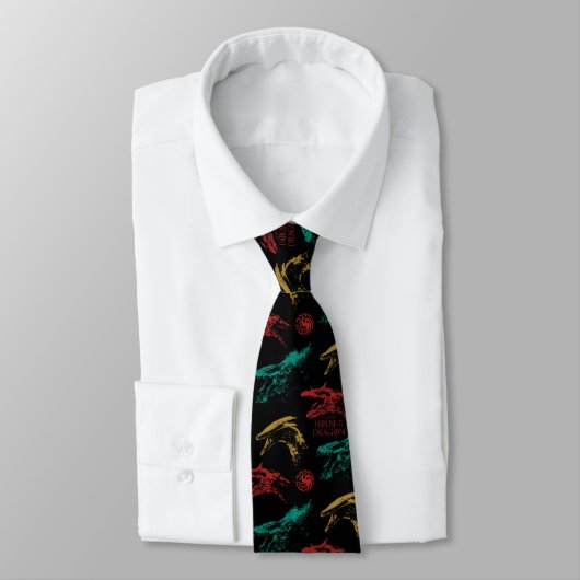 Cravate Motif en chef Dragon (Attaché)