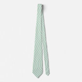 Cravate Motif en damier vert À damiers Pastel (Devant)