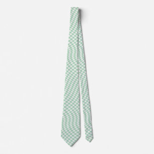 Cravate Motif en damier vert À damiers Pastel