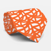 Cravate Motif en dentelle orange (Roulé)