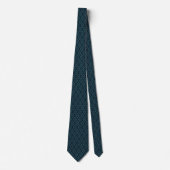 Cravate Motif en diamant bleu foncé rétro (Devant)