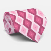 Cravate Motif en diamant rose (Roulé)