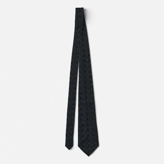 Cravate Motif en forme de cœur avec fond noir (Dos)