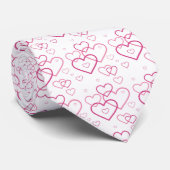 Cravate Motif en forme de coeur rose - Saint-Valentin (Roulé)