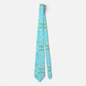 Cravate Motif en marbre bleu (Devant)