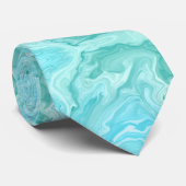 Cravate Motif en marbre bleu (Roulé)