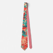 Cravate Motif en marbre Boho, style boho asiatique (Devant)