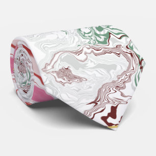 Cravate Motif en marbre coloré
