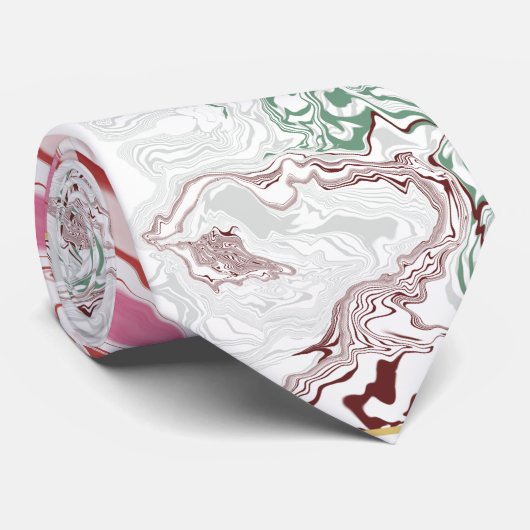 Cravate Motif en marbre coloré (Roulé)