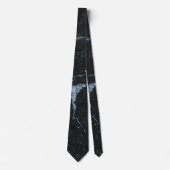 Cravate Motif en marbre noir (Devant)