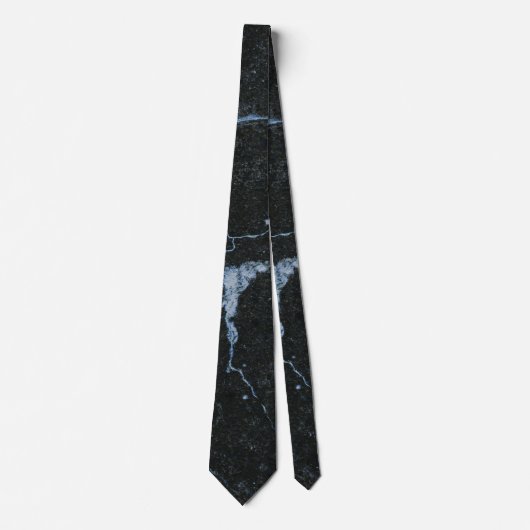 Cravate Motif en marbre noir (Devant)