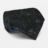 Cravate Motif en marbre noir (Roulé)