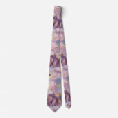 Cravate Motif en marbre Pastel Lilac, Parties scintillant  (Devant)