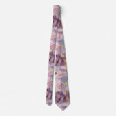Cravate Motif en marbre Pastel Lilac, Parties scintillant  (Dos)