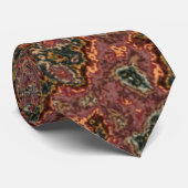 Cravate Motif en marbre rose émeraude Abstrait (Roulé)