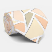 Cravate Motif en mosaïque jaune citron (Roulé)